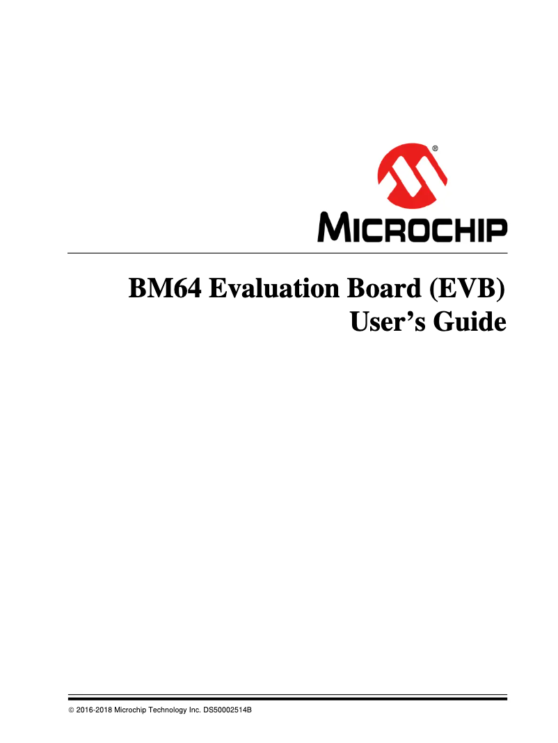 Page 1 de la notice Manuel utilisateur Microchip BM64