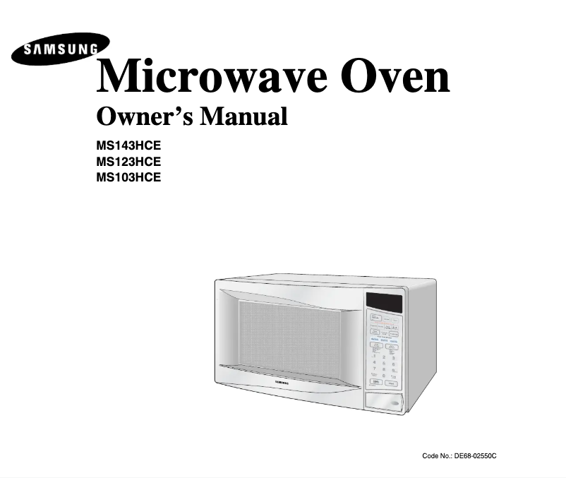 Page 1 de la notice Manuel utilisateur Samsung MS123HCE