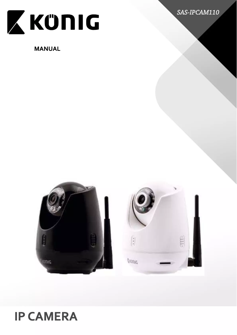 Page 1 de la notice Manuel utilisateur Konig SAS-IPCAM110W