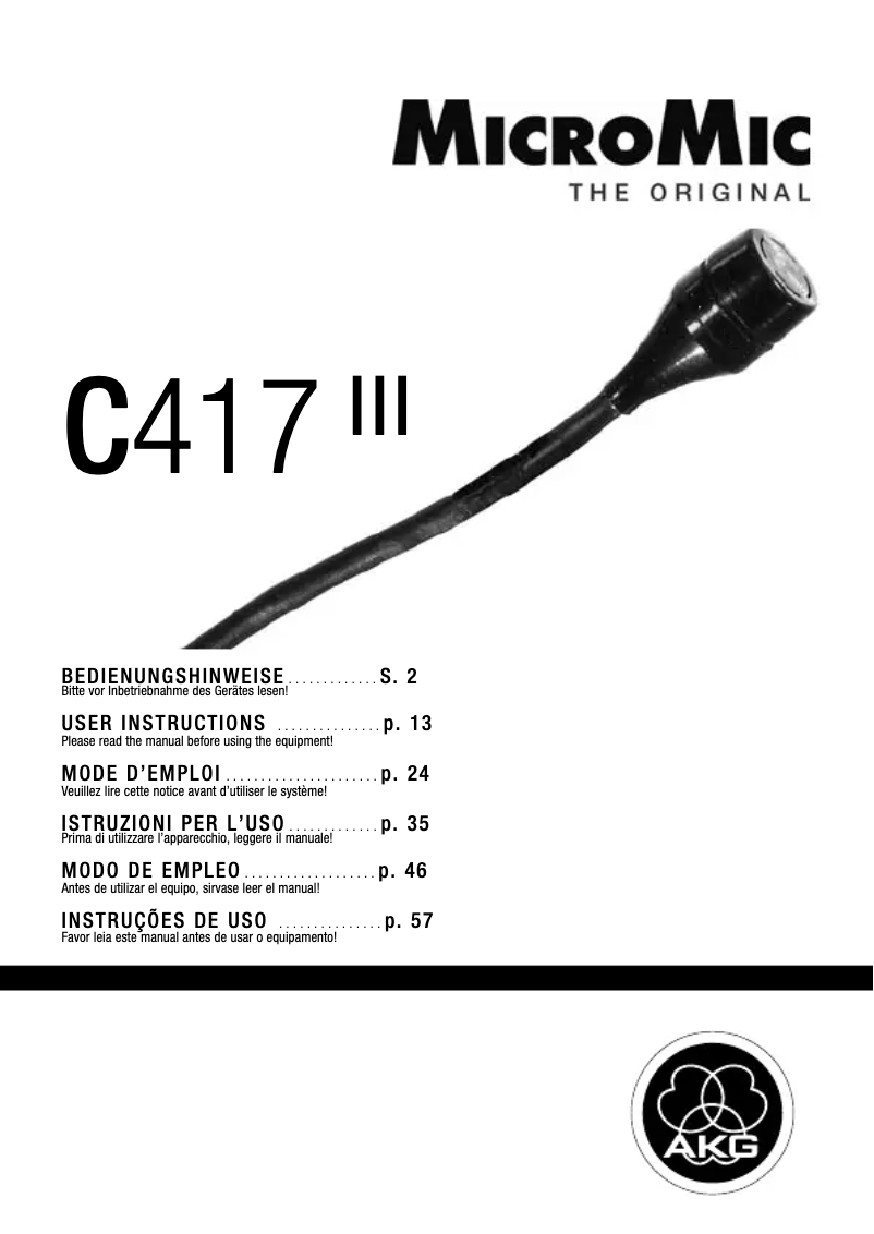 Image de la première page du manuel de l'appareil C417L