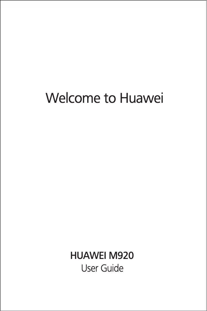 Image de la première page du manuel de l'appareil M920