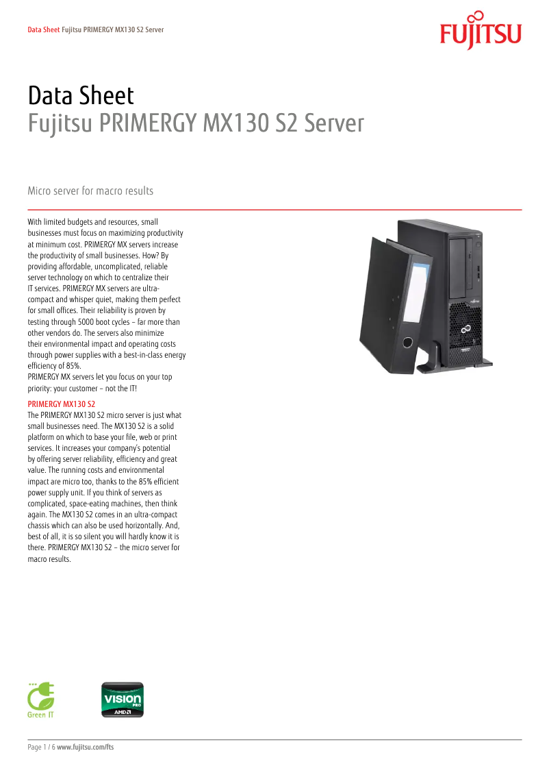 Page n°1 - Manuel utilisateur Fujitsu PRIMERGY S2