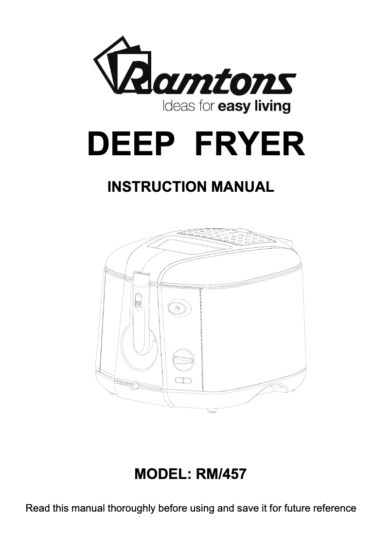 Page 1 de la notice Manuel utilisateur Ramtons RM/457