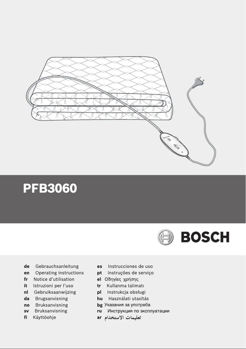 Page n°1 - Manuel utilisateur Bosch PFB3060