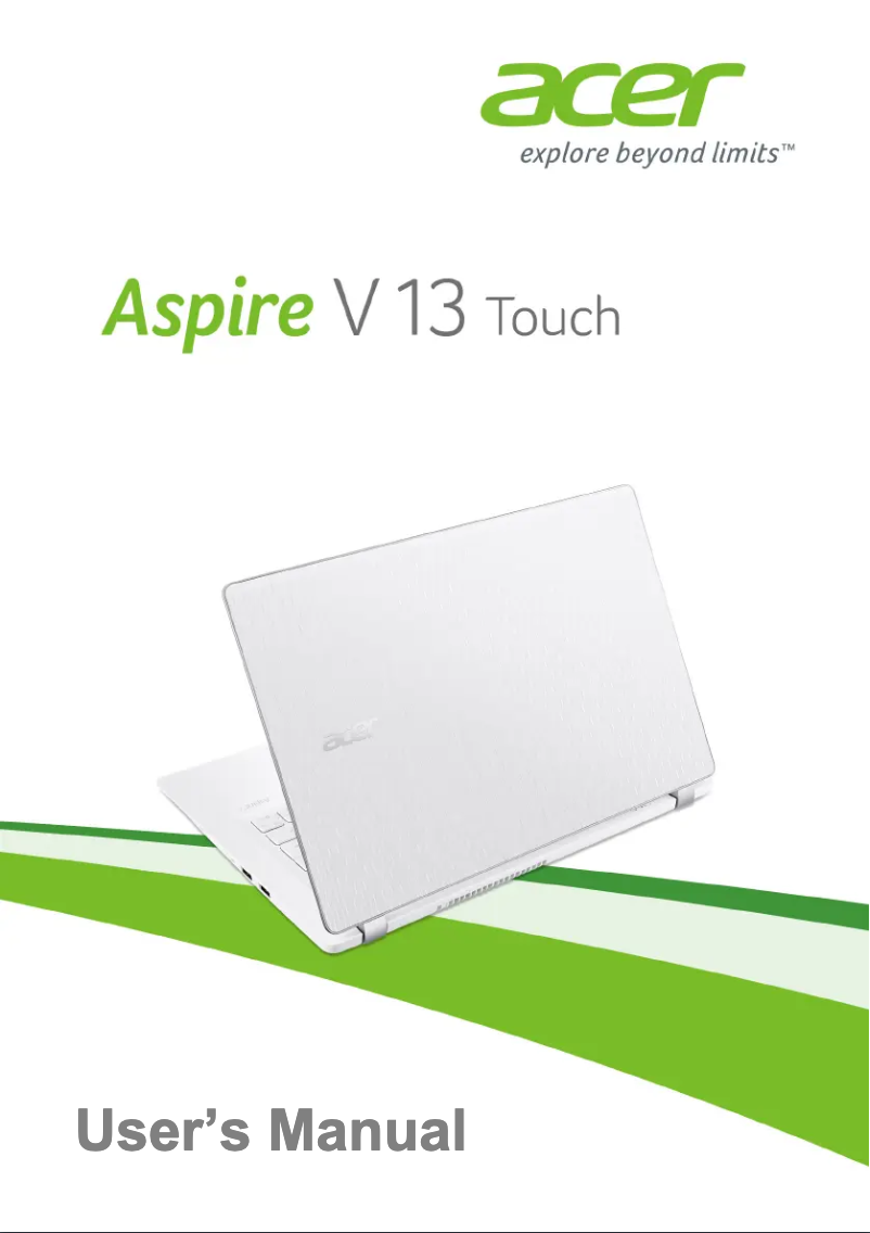 Página 1 del manual Manual de usuario Acer Aspire V13 Touch