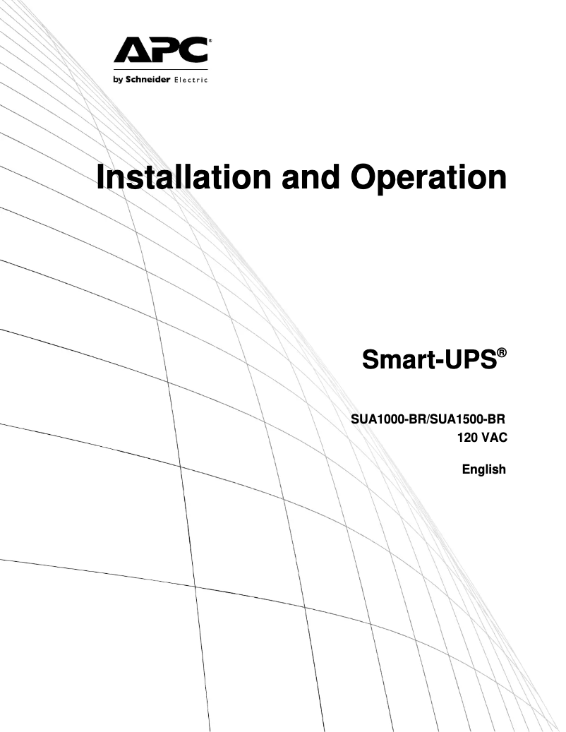 Page 1 de la notice Manuel utilisateur APC SUA1000-BR