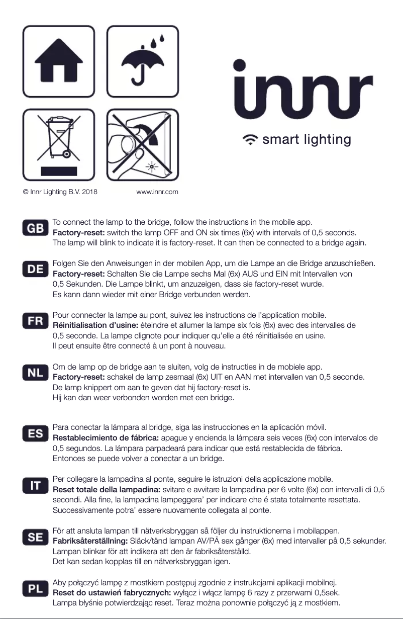 Página 1 del manual Manual de usuario Innr RS 226-2