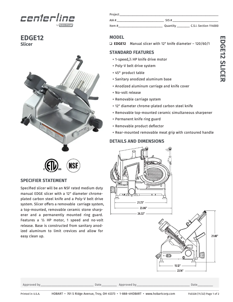 Image de la première page du manuel de l'appareil EDGE12