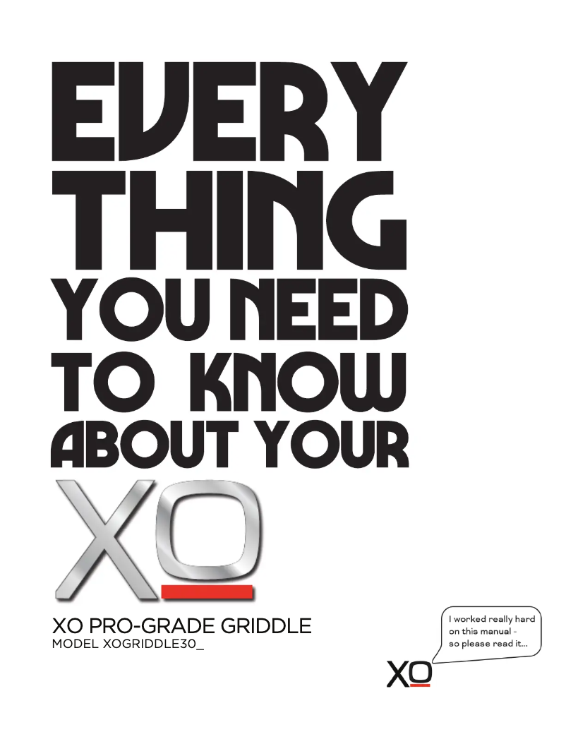 Page 1 de la notice Manuel utilisateur XO XOGRIDDLE30L