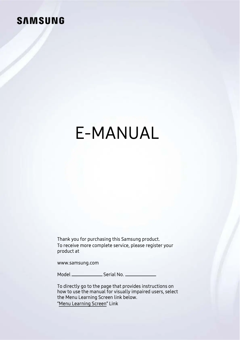 Image de la première page du manuel de l'appareil Series 6 QE50Q60T