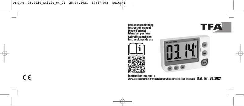 Image de la première page du manuel de l'appareil 38.2024