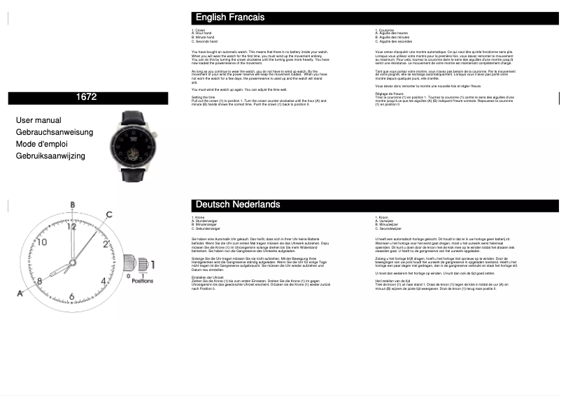 Page 1 de la notice Manuel utilisateur Davis 1672