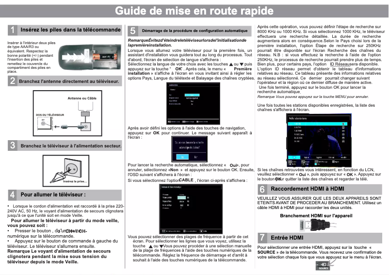 Page 1 of the manual Quick Start Guide Philips 22PFL2807H