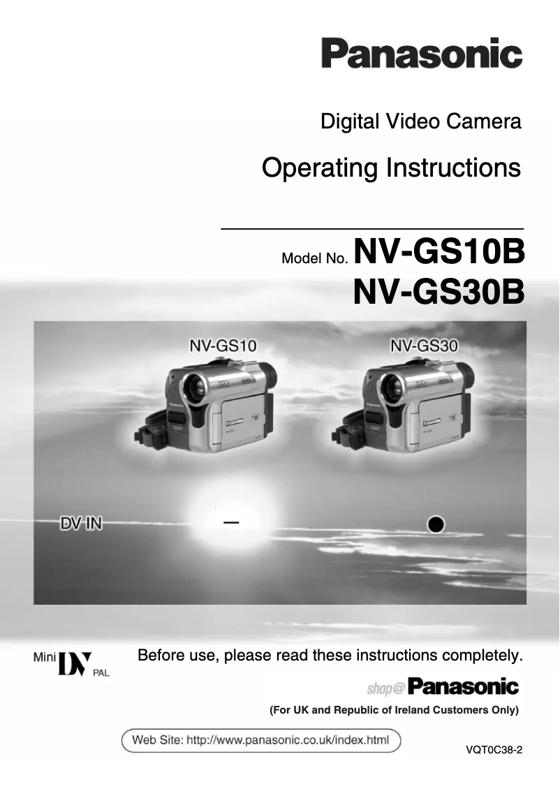 Page 1 de la notice Manuel utilisateur Panasonic NV-GS30B