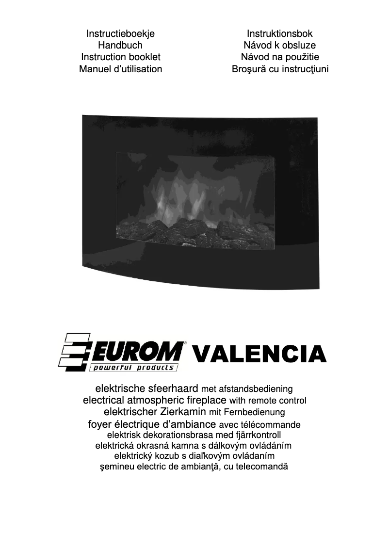 Page 1 de la notice Manuel utilisateur Eurom Valencia 2000