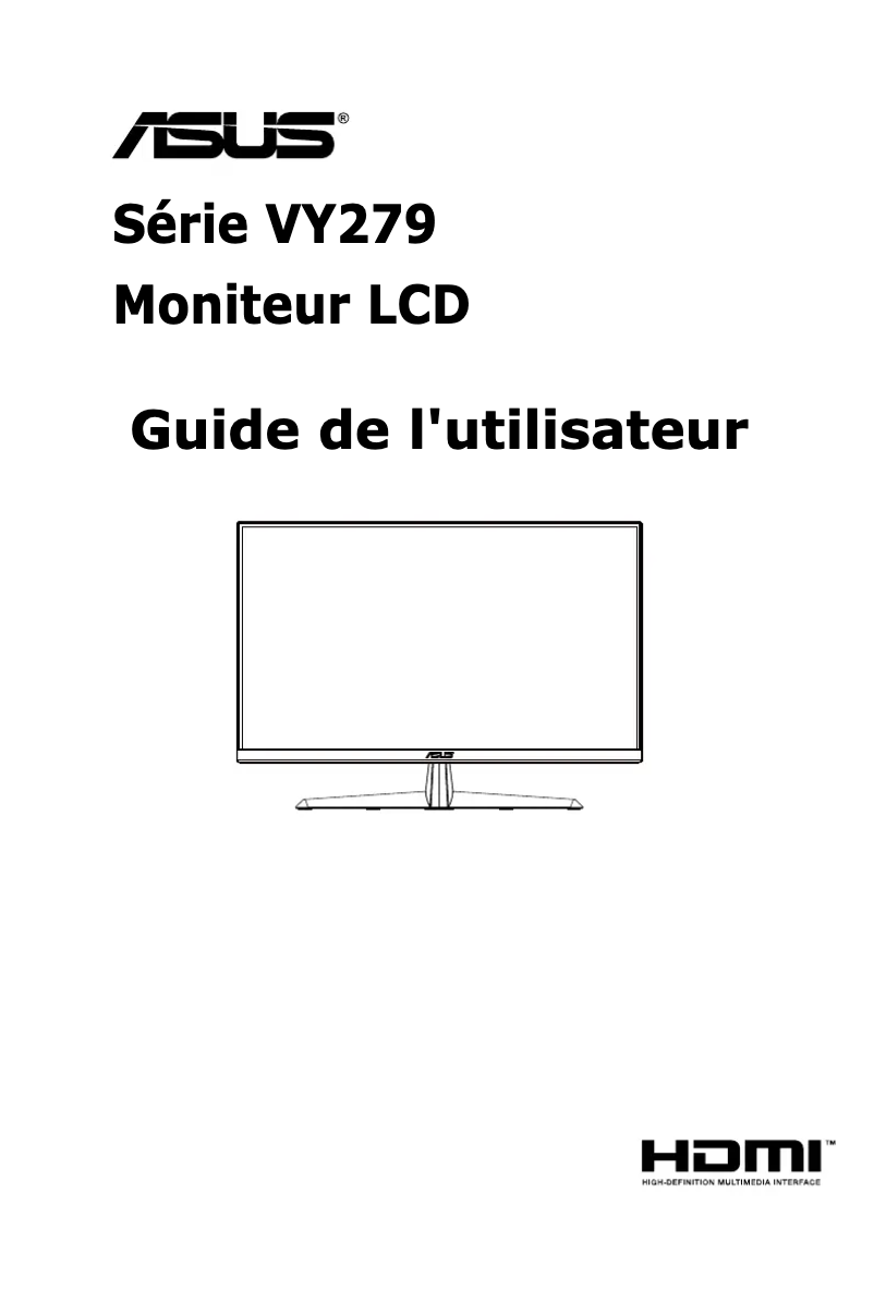 Page n°1 - Manuel utilisateur Asus VY279HE