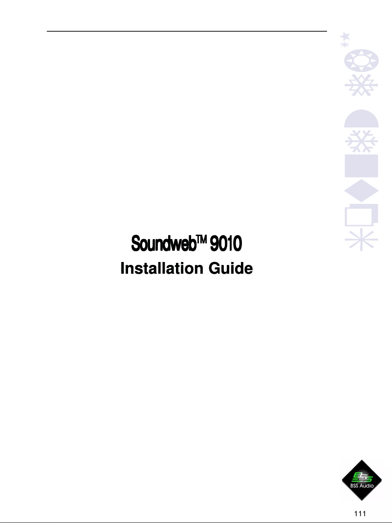 Page n°1 - Manuel utilisateur BSS Audio Soundweb 9010