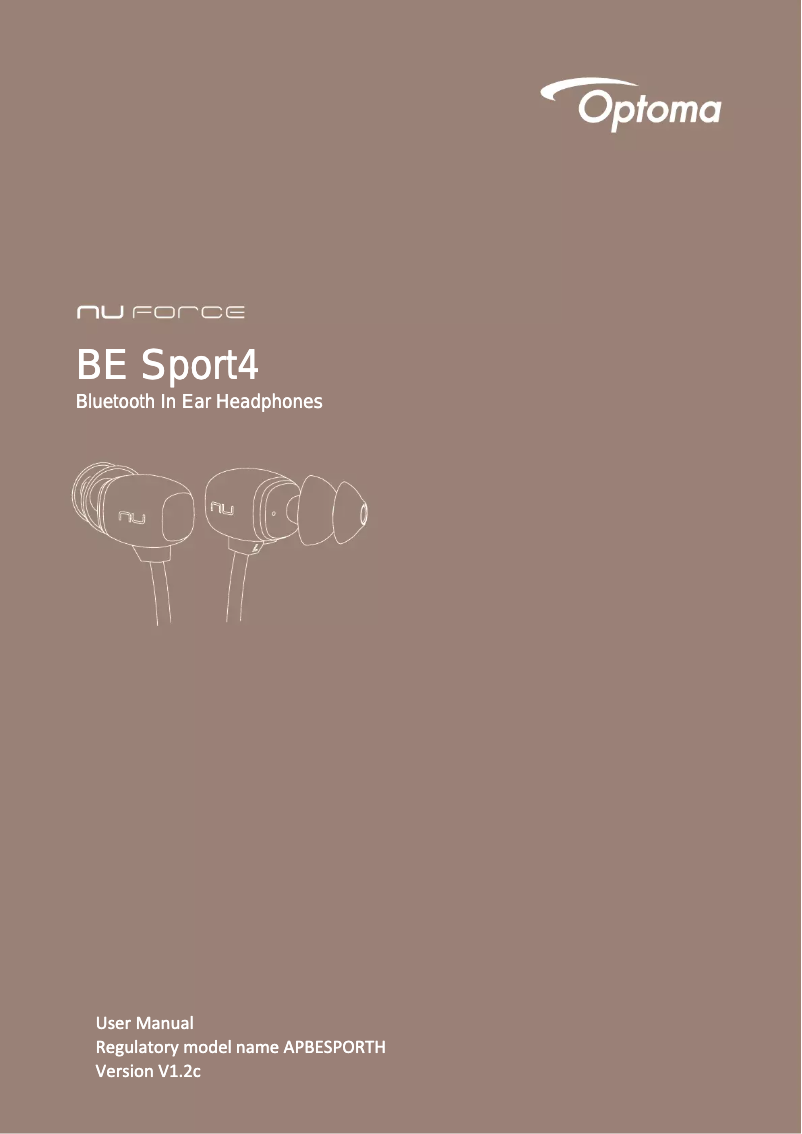 Image de la première page du manuel de l'appareil BE Sport4
