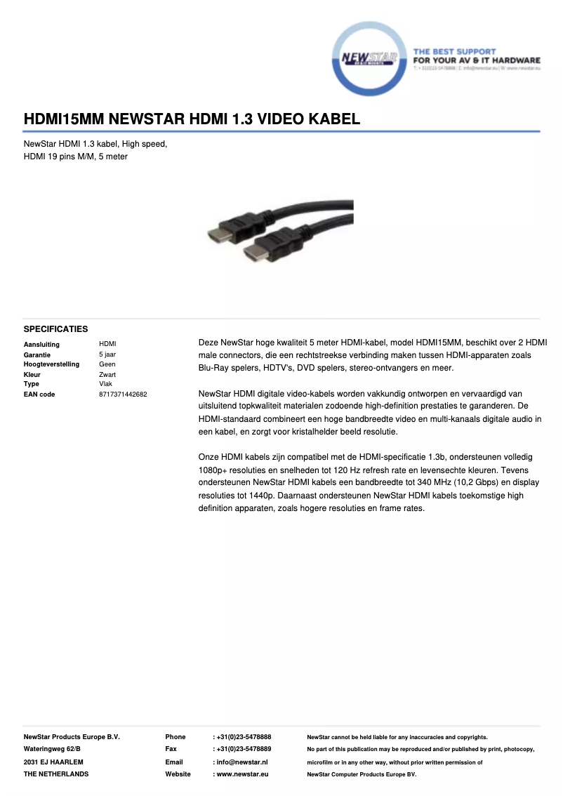 Image de la première page du manuel de l'appareil HDMI15MM