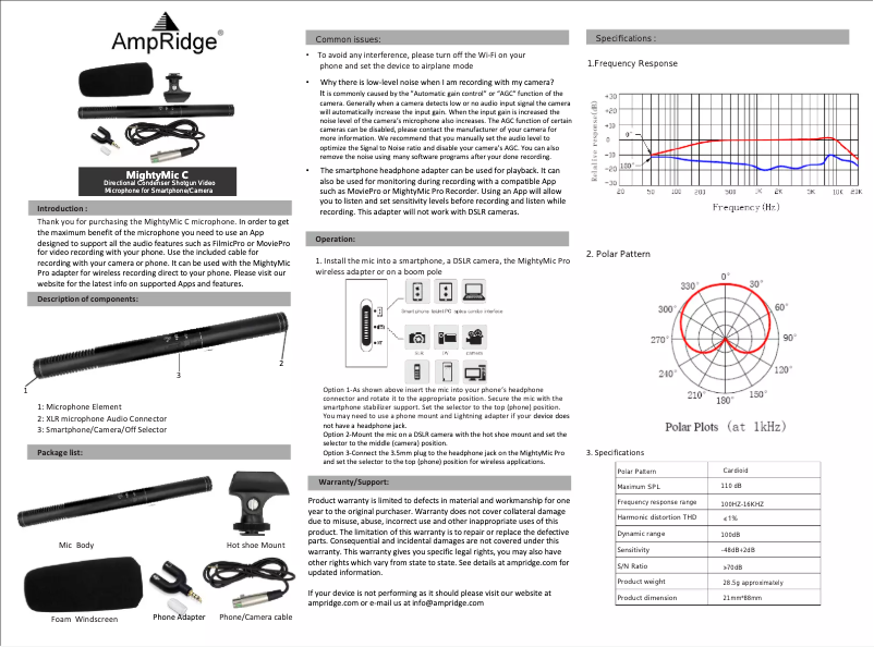 Imagen de la primera página del manual del dispositivo MightyMic C
