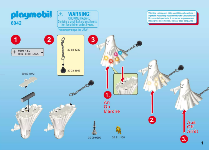 Page n°1 - Manuel utilisateur Playmobil Knights Castle Ghost with Rainbow LED