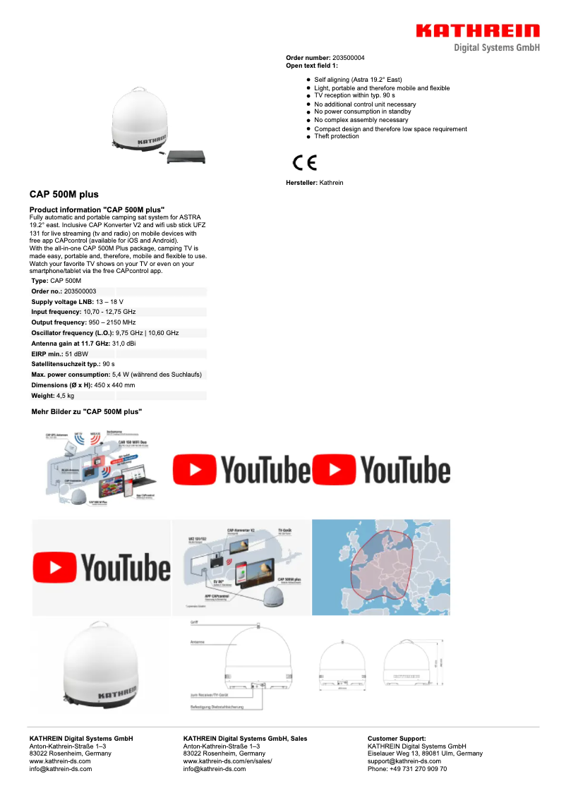 Image de la première page du manuel de l'appareil CAP 500M plus