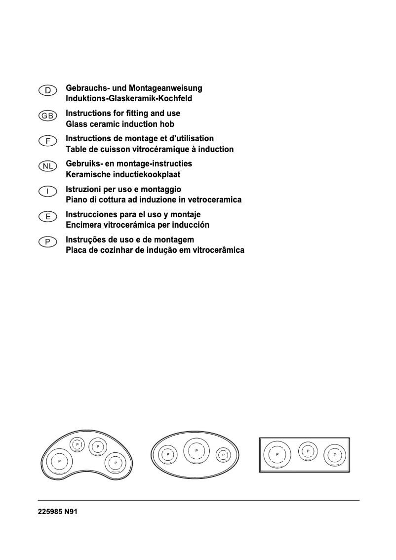 Page n°1 - Manuel utilisateur Smeg SE 2931 ID
