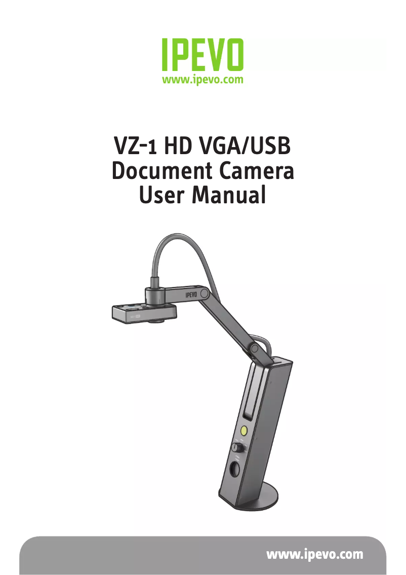 Image de la première page du manuel de l'appareil VZ-1 HD
