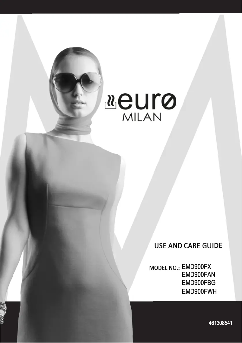 Page n°1 - Manuel utilisateur Euro Appliances EMD900FAN