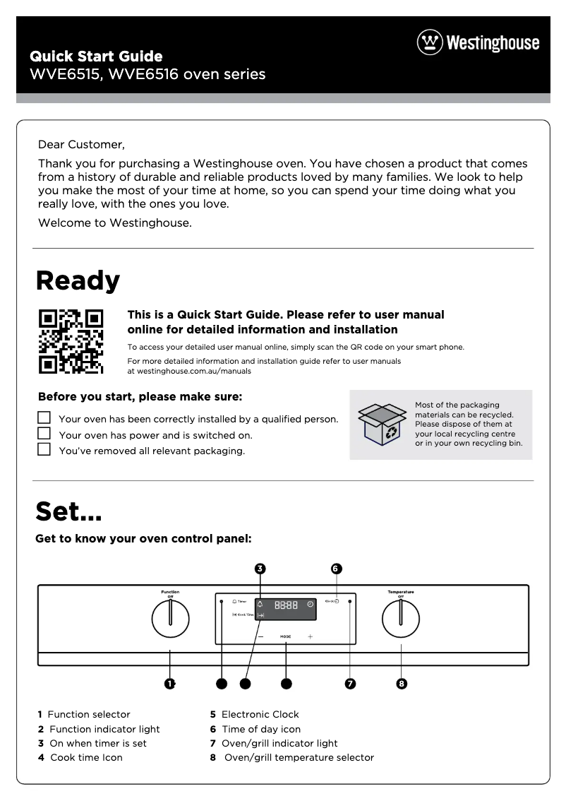 Image de la première page du manuel de l'appareil WVE6515SD