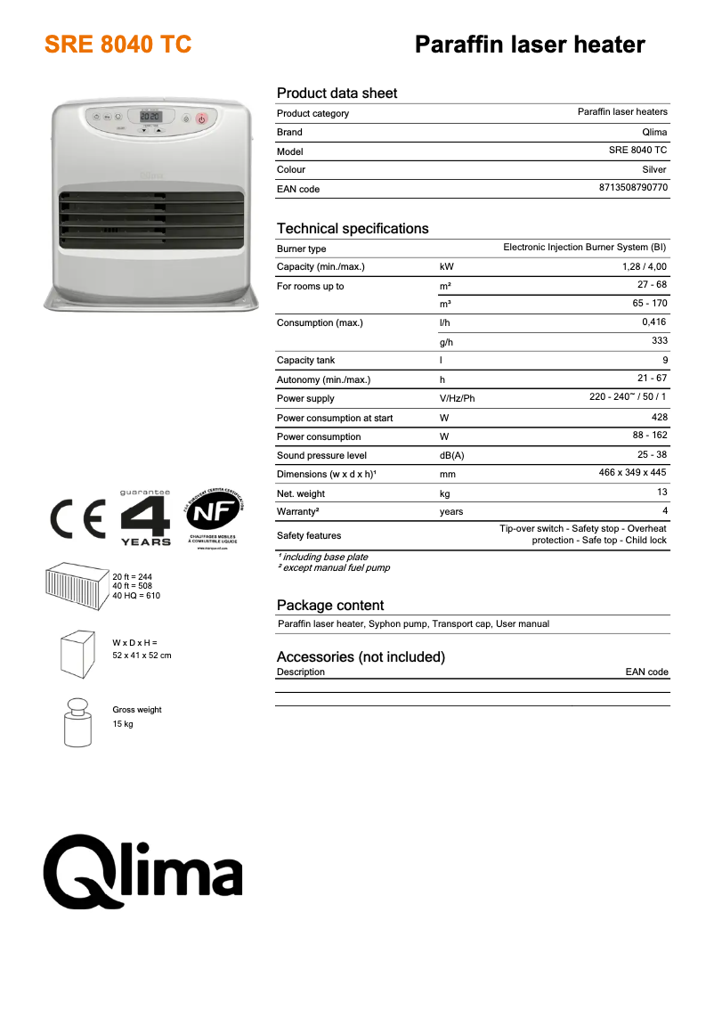 Image de la première page du manuel de l'appareil SRE8040TC