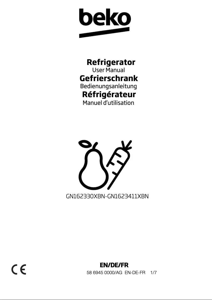 Image de la première page du manuel de l'appareil GN162330XBN