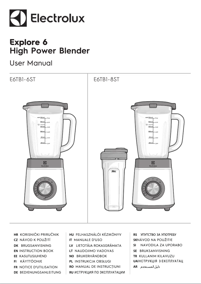 Page 1 de la notice Manuel utilisateur Electrolux Explore 6 E6TB1-6ST