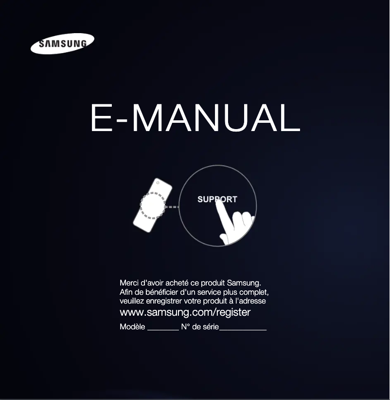 Page 1 de la notice Manuel utilisateur Samsung PS60E579D2S