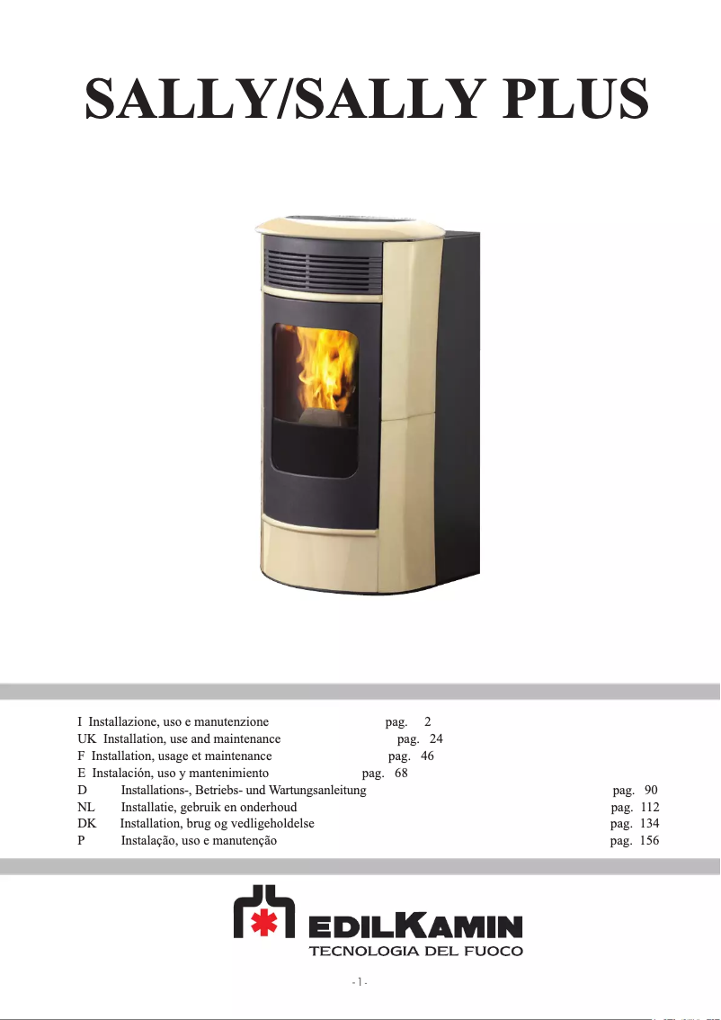Página 1 del manual Manual de usuario Edilkamin SALLY PLUS