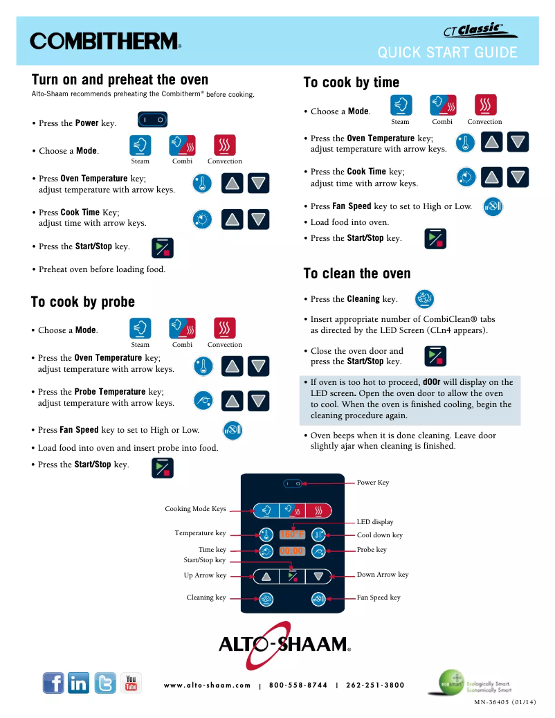 Page n°1 - Guide de démarrage rapide Alto-Shaam CTC7-208E