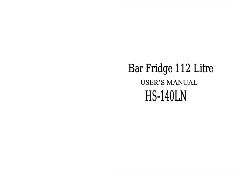 Image de la première page du manuel de l'appareil HS-140LN