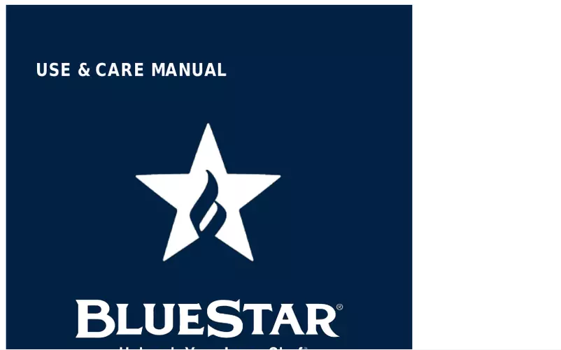 Page 1 de la notice Manuel d'utilisation et d'entretien BlueStar RNB366BV2PLT