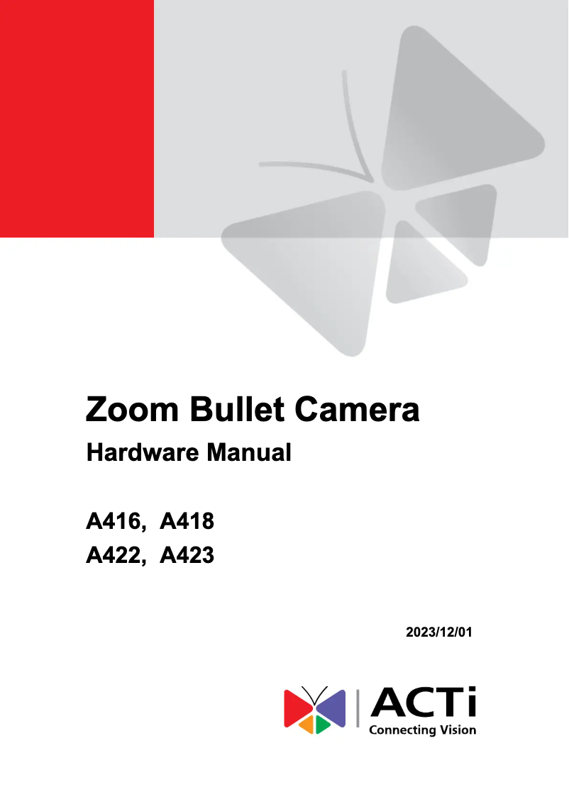 Image de la première page du manuel de l'appareil A415