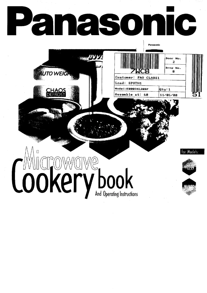 Image de la première page du manuel de l'appareil NN-T259