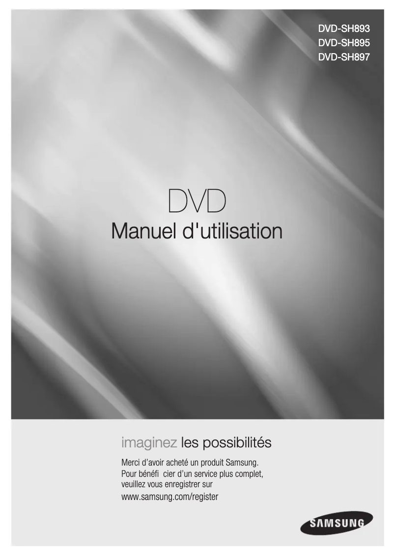 Page 1 de la notice Manuel utilisateur Samsung DVD-SH893A