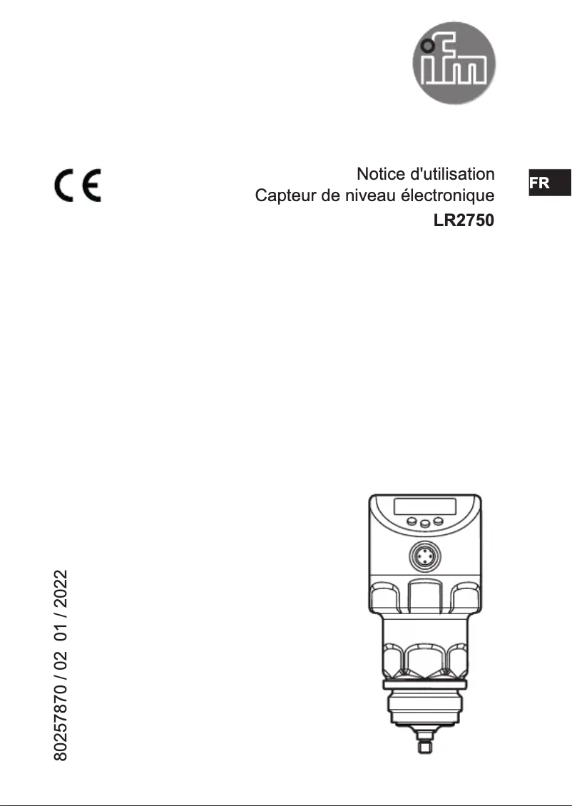 Image de la première page du manuel de l'appareil LR2750