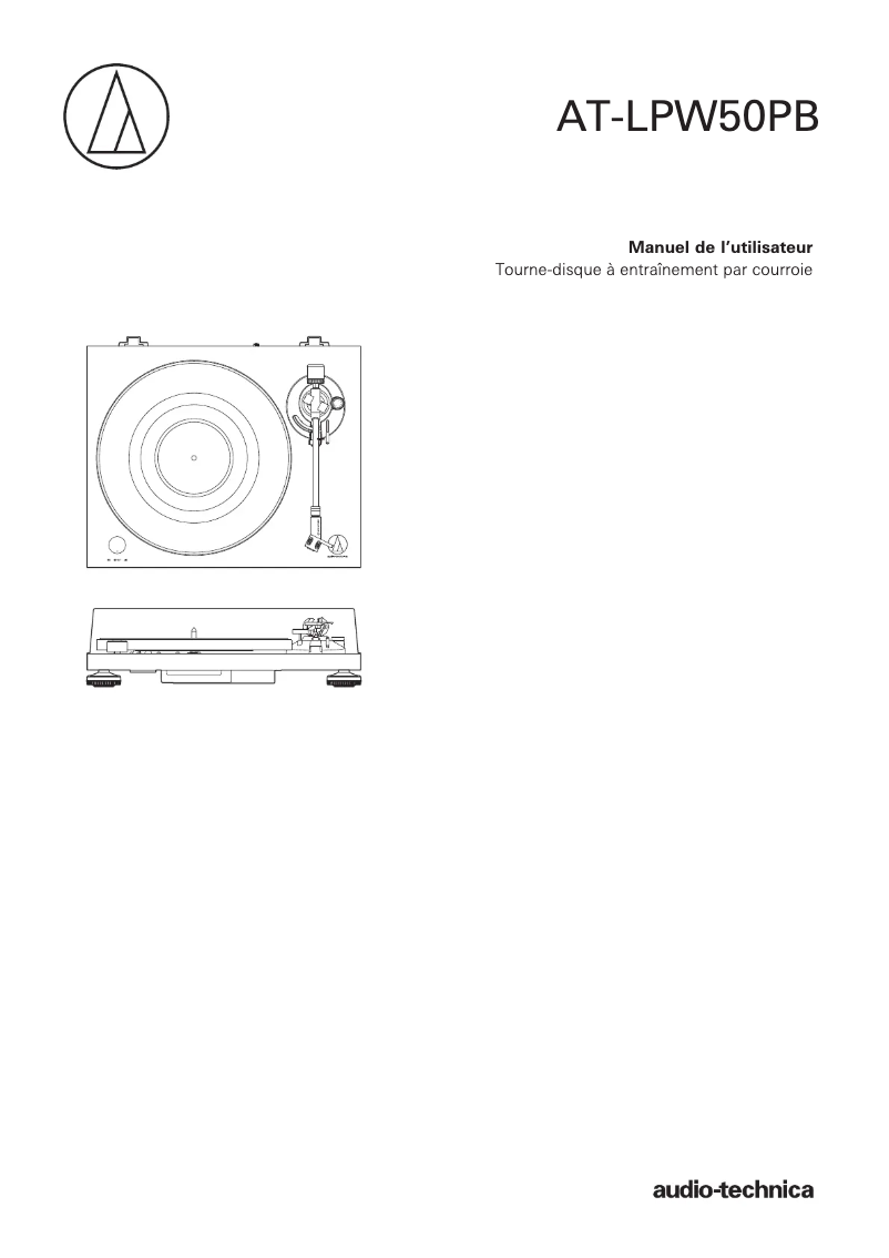 Page 1 de la notice Manuel utilisateur Audio-Technica AT-LPW50PB