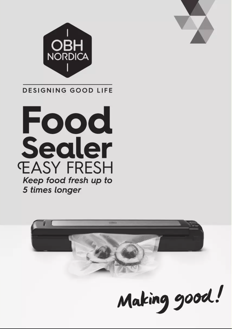 Page 1 de la notice Manuel utilisateur OBH Nordica Easy Fresh 7965