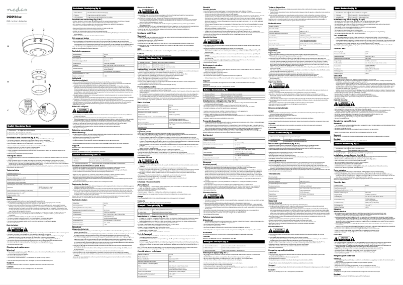 Page 1 de la notice Manuel utilisateur Nedis PIRPI30WT