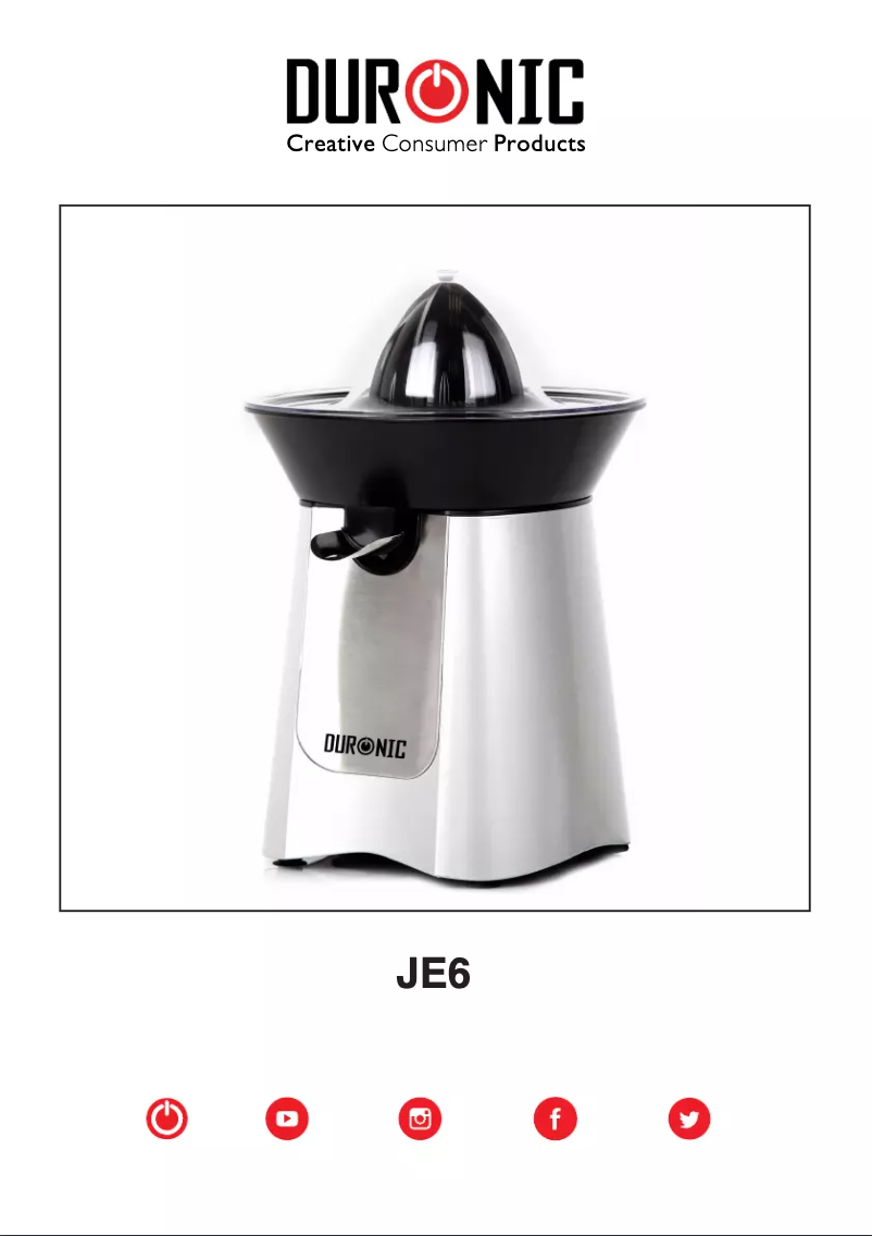 Page n°1 - Manuel utilisateur Duronic JE6