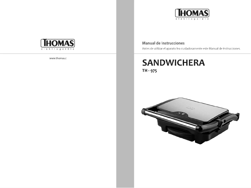 Page 1 de la notice Manuel utilisateur Thomas TH-975