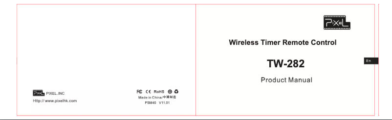 Page n°1 - Manuel utilisateur Pixel Timer Remote Control TW-282