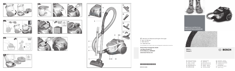 Page n°1 - Manuel utilisateur Bosch BGS2UPWER3