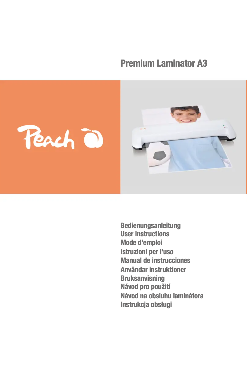 Page n°1 - Manuel utilisateur Peach PL755